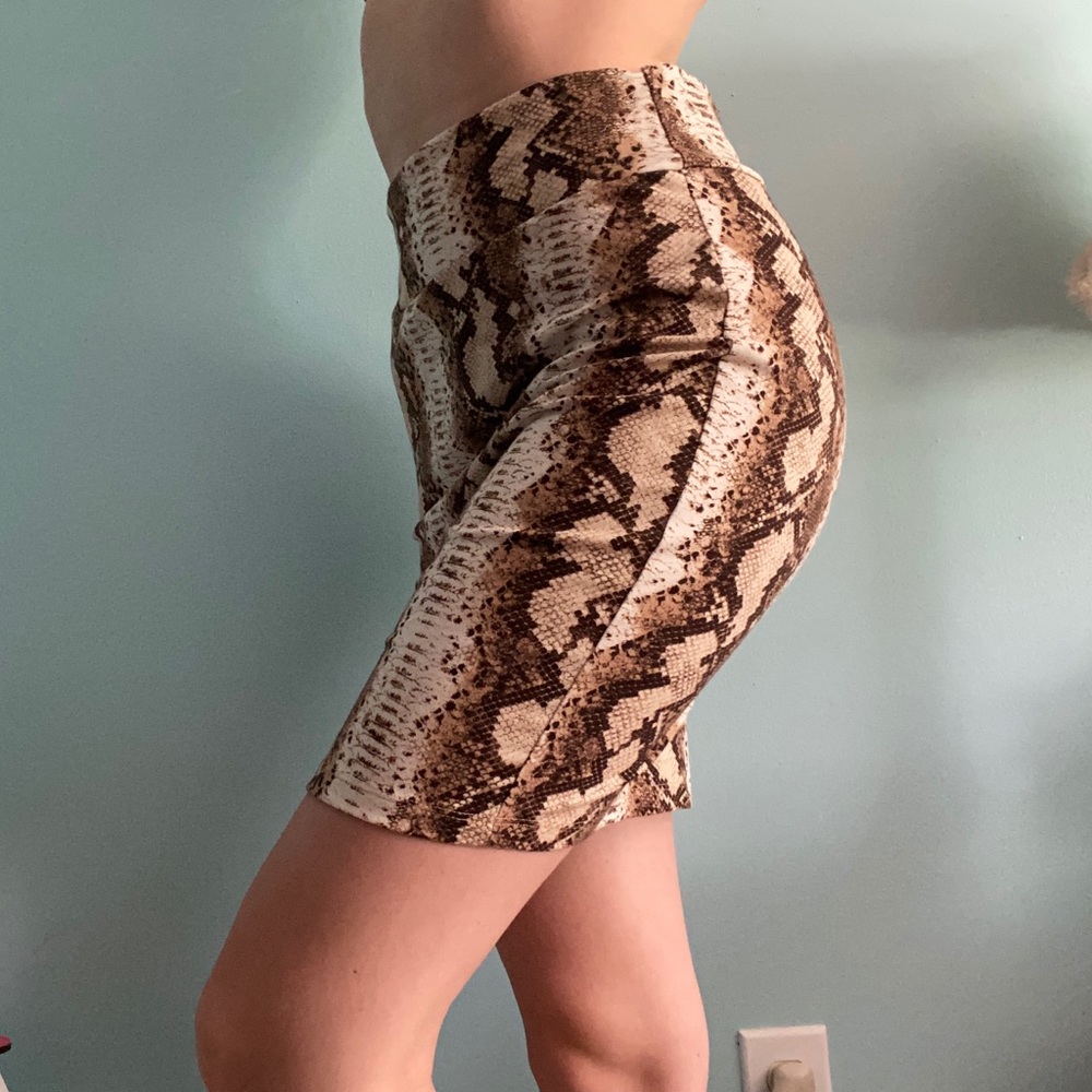 snake print skirt